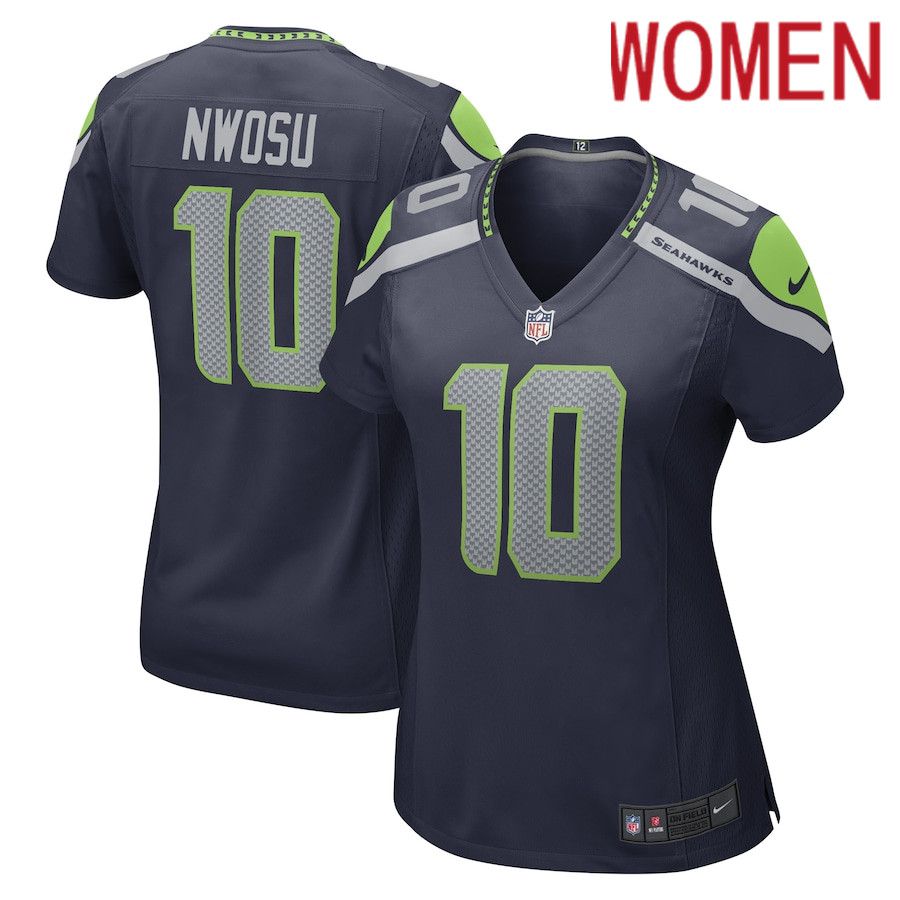 Women Seattle Seahawks #10 Uchenna Nwosu Nike College Navy Game Player NFL Jersey->seattle seahawks->NFL Jersey